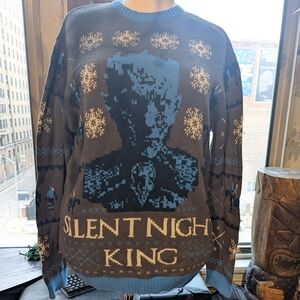 Game of Thrones Ugly Xmas Sweater Silent Night King sz L